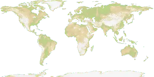 World terrain map